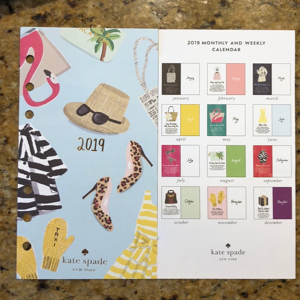 Kate Spade 2019 Agenda Inserts